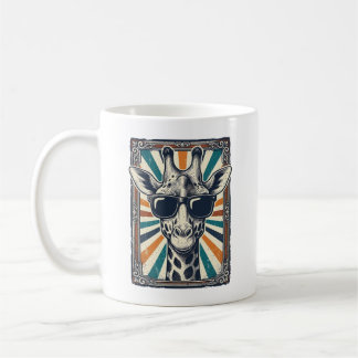 Vintage Giraffe Sunglasses Coffee Mug