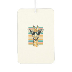 Vintage Giraffe Sunglasses Retro Stripe Vector Des Air Freshener