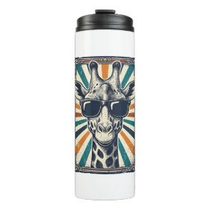 Vintage Giraffe Sunglasses Thermal Tumbler