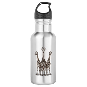 Vintage Giraffe Sunset Engraving Safari Shirt_1 532 Ml Water Bottle