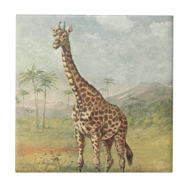 Vintage Giraffe Tile (Front)