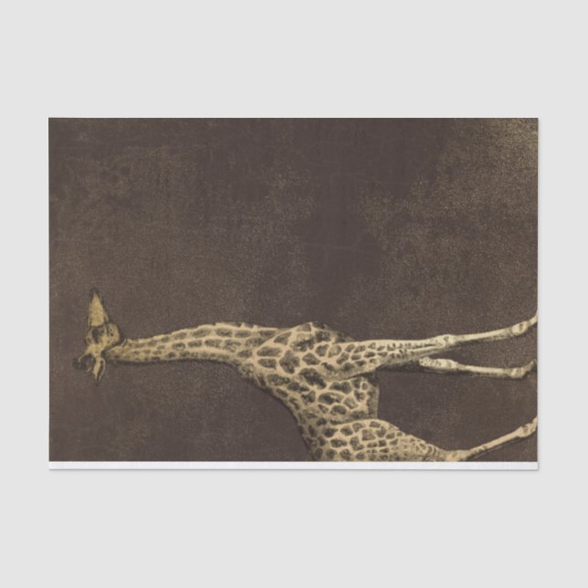 Vintage Giraffe Tissue Paper (Front)