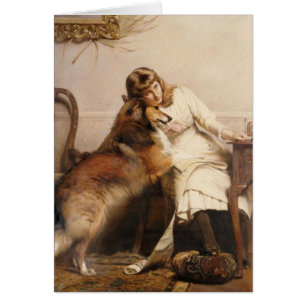 Vintage - Girl and Her Beloved Collie,