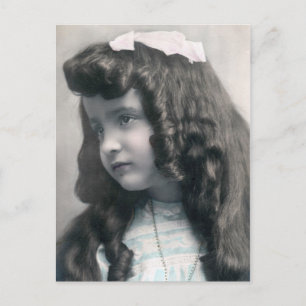 Vintage girl antique Photo Postcard FromMyDesk