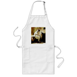 Vintage Girl by Fireplace Apron