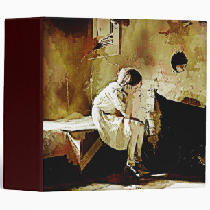 Vintage Girl by Fireplace Avery Binder