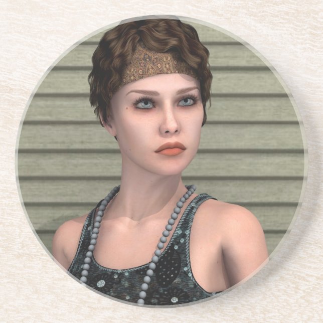 Vintage Girl Coaster (Front)