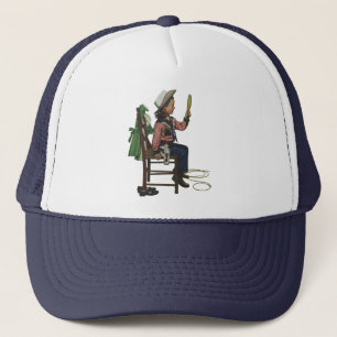 Vintage Girl Cowgirl Looking  Mirror She's so Vain Trucker Hat