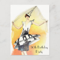 Vintage Girl in Eiffel Tower Costume 50th Birthday