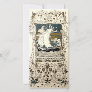 Vintage Girl In Sailboat by Jessie Marion King