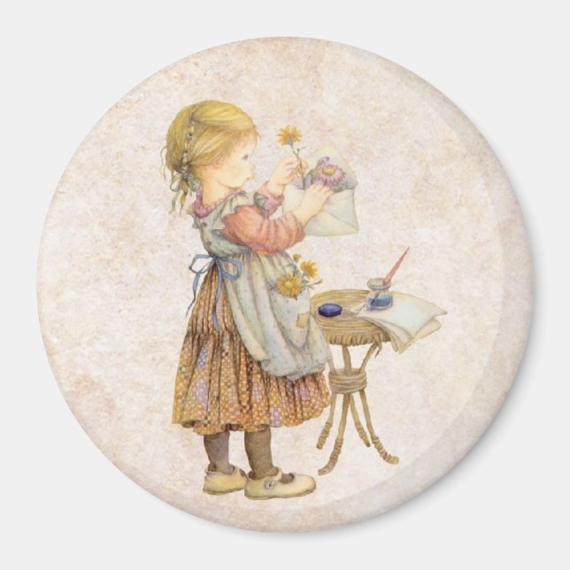 Vintage Girl Magnet (Front)