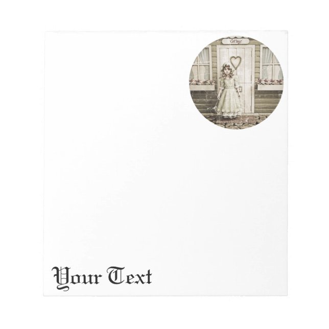 Vintage Girl Notepad (Front)