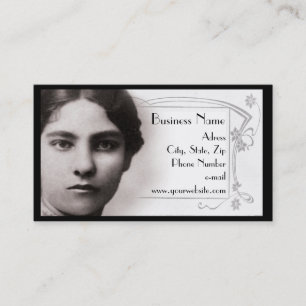 Vintage Girl Portrait Business Card