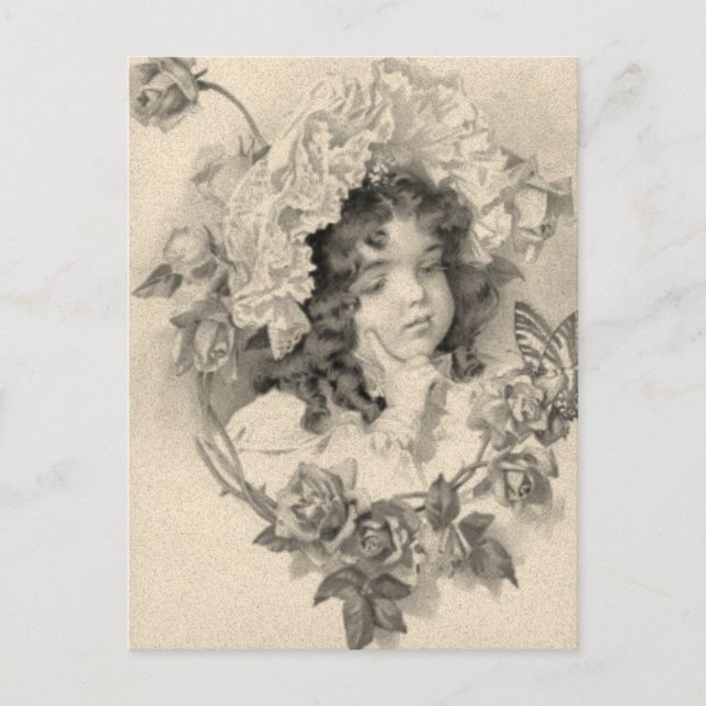 Vintage Girl Postcard (Front)