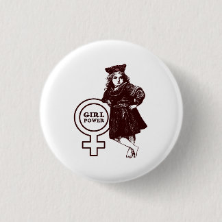 Vintage Girl Power 1 Inch Round Button