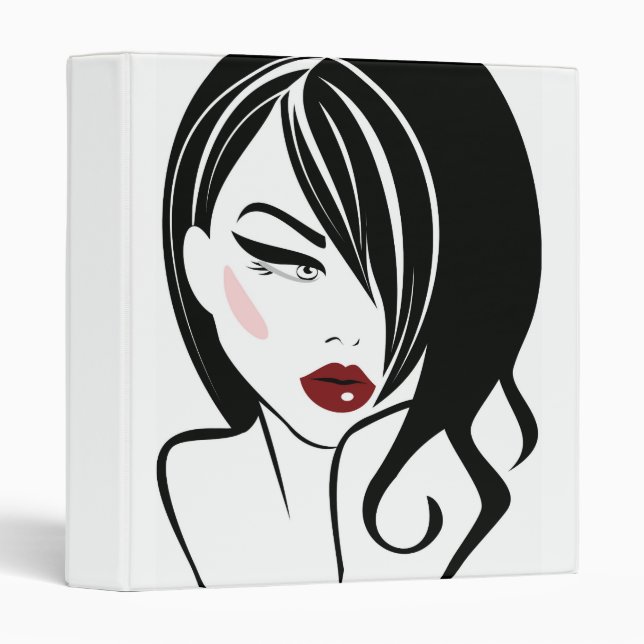 Vintage girl red lips binder (Front/Spine)