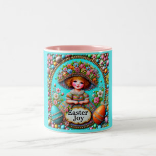 VINTAGE GIRL~ Very Sweet  Two-Tone Coffee Mug