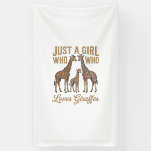 Vintage Girl Who Loves Giraffes Shirt Design_1 Banner