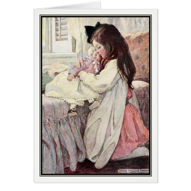Vintage Girl With Doll by Jessie Willcox Smith (Front)