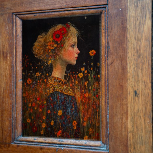 Vintage Girl with Flowers Decoupage Tissue Paper (Creator Uploaded)