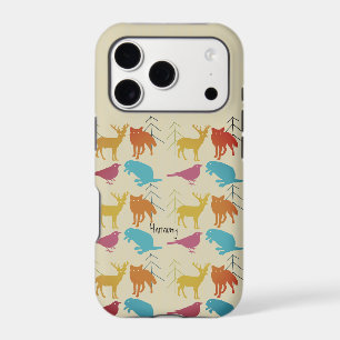 Vintage Girl Woodland Animaux Fox Motif