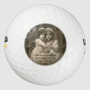 Vintage Girlfriends Friendship Quote Golf Balls