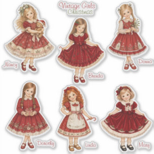 Vintage Girls: Christmas Collection Stickers