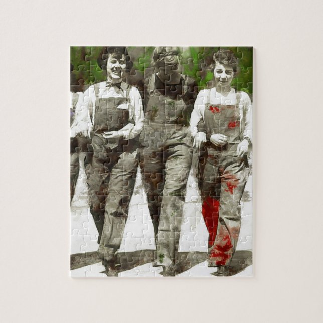 Vintage Girls - Fun, Feminist Art Jigsaw Puzzle (Vertical)