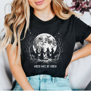Vintage Girls Will Be Girls Witch T-Shirt