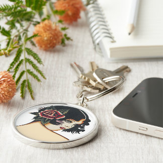 Vintage Girly Girl Keychain