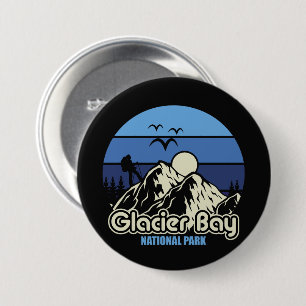 Vintage Glacier Bay National Park 3 Inch Round Button