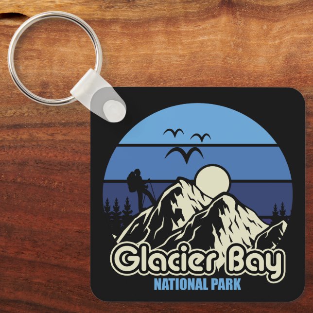 Vintage Glacier Bay National Park Keychain (Front)