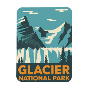 Vintage Glacier National Park Magnet