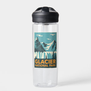 Vintage Glacier National Park Water Bottle
