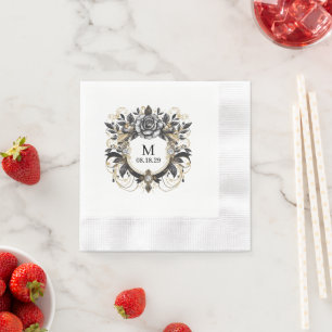 Vintage Glam Floral Napkin
