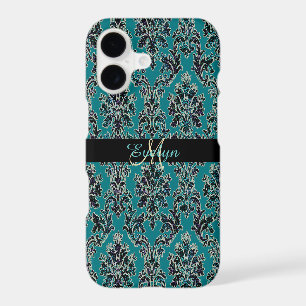 Vintage Glam Glittery Damask Print iPhone Xx Case