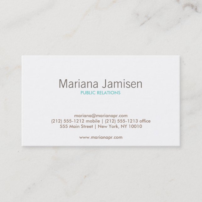 VINTAGE GLAM PEACOCK (Brown/Aqua) Business Card (Front)