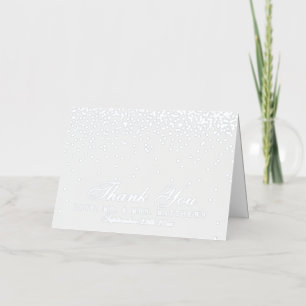 Vintage Glam Silver Confetti Wedding Foil Greeting Card