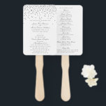 Vintage Glam Silver Confetti Wedding Program Hand Fan<br><div class="desc">Vintage Glam Silver Confetti Wedding Programs.</div>