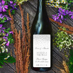 Vintage Glam Silver Confetti Wedding Wine Bottle<br><div class="desc">Simple yet elegant, the vintage glam silver confetti wedding collection is a stunning design featuring lovely falling silver confetti on a white background, which is perfect for any vintage glam wedding celebration. These labels can be personalized for your special occasion and would make the perfect labels for your wedding, bridal...</div>