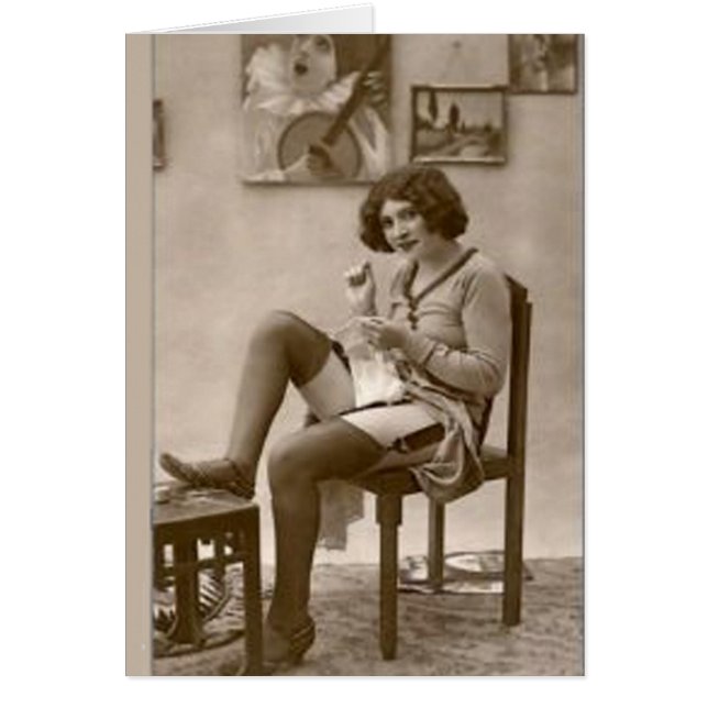Vintage Glamour Girl Card (Front)