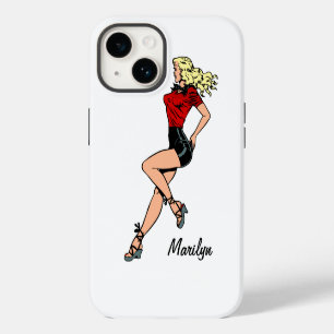 Vintage Glamour Girl Next Door, Blonde Blombshell iPhone 14 Case