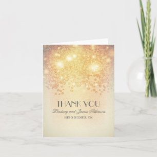 vintage glamour gold lights thank you