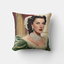 Vintage Glamour Square Pillow