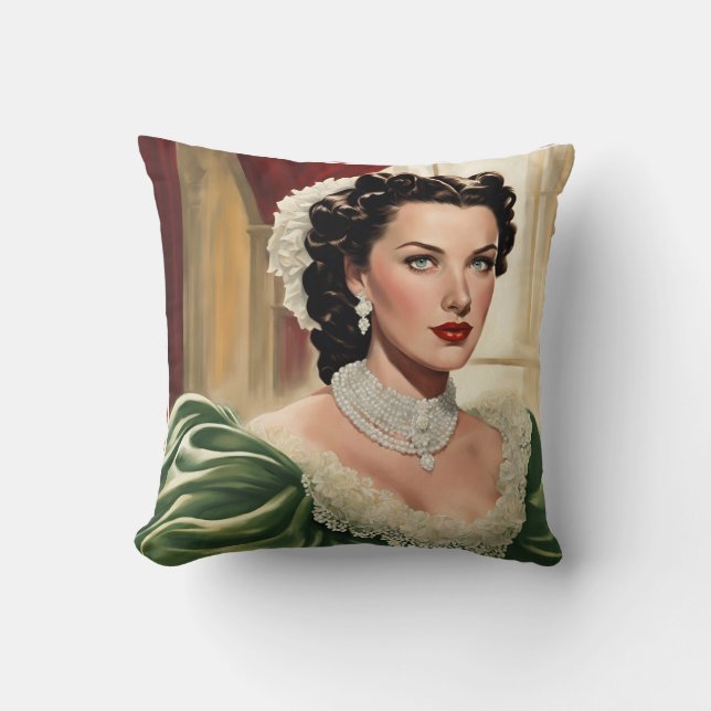 Vintage Glamour Square Pillow (Front)