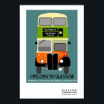 Vintage Glasgow Double Decker bus Pop Art Poster<br><div class="desc">Vintage Glasgow Double Decker bus Pop Art Poster</div>
