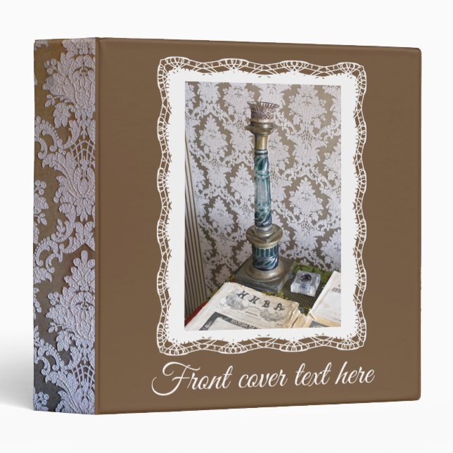 Vintage glass candleholder binder (Front/Spine)