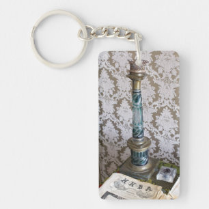 Vintage glass candleholder keychain