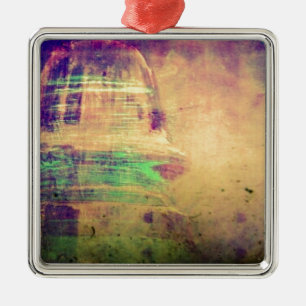 Vintage Glass Insulator Grunge Metal Ornament