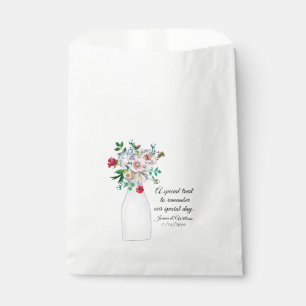 Vintage Glass Milk Bottle Wedding Favour Bag